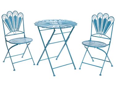 Bistroset inklapbaar PAVIA Metaal Blauw