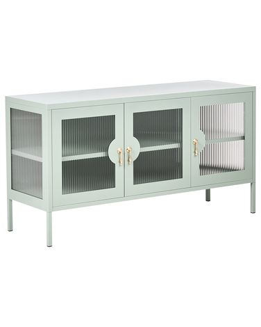 Commode 3 portes GLEORA Métal Vert menthe