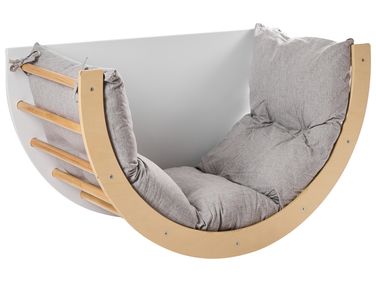Arche d’escalade multifonctionnelle NIMBIN Bois de pin Marron clair Montessori
