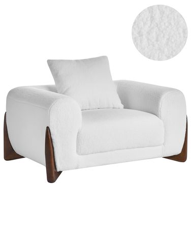 Fauteuil VINLIDEN Bouclé Wit