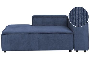 Chaise longue côté droit ARDAL Velours côtelé Bleu foncé