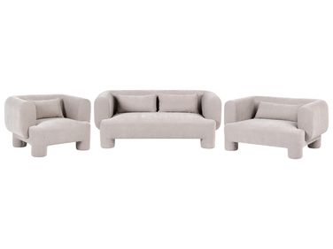 Ensemble de salon 6 places HOGBO Tissu Beige