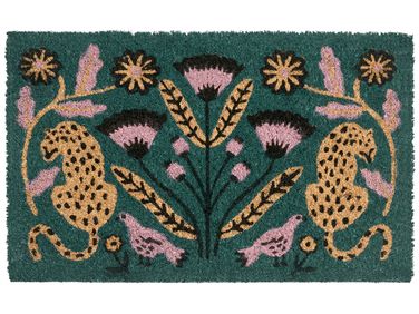 Doormat NAKNEK Multicolour 45 x 75 cm Cat Bird Flower Coir