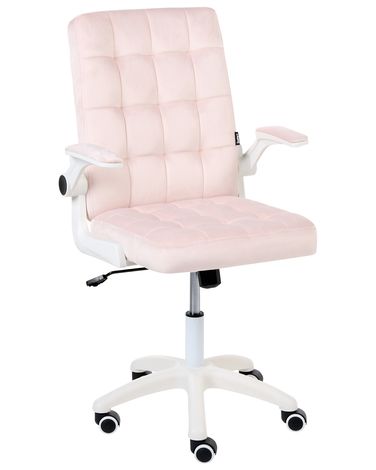 Bureaustoel DANDY Fluweel Pastelroze