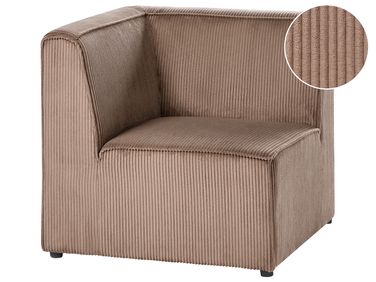 Module d'angle LEMVIG Velours côtelé Beige sable Côté gauche