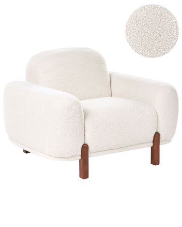 Fauteuil ODNES Bouclé Blanc