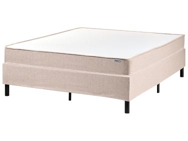 Boxspring zonder hoofdbord Stof COUNTESS 140 x 200 cm Beige