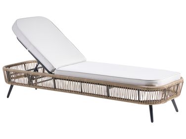 Transat avec coussin ZERI Polyrotin Beige clair