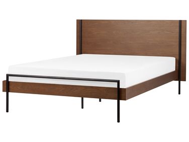 Bed LIBERMONT 140 x 200 cm Donker essenhout