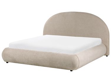 Bed met opbergruimte Stof GRASSE 160 x 200 cm Taupe