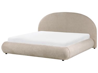 Bed met opbergruimte Stof GRASSE 180 x 200 cm Taupe