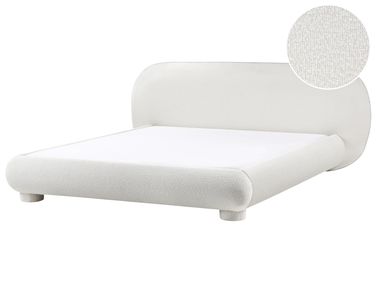 Bed Boucle BAYEL 180 x 200 cm (EU Super King) Off-White