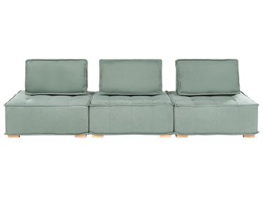 Canapé modulable 3 places TIBRO Tissu Vert clair
