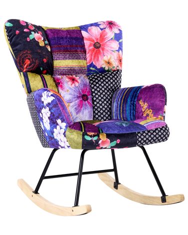 Fauteuil à bascule OULU Velours Multicolore