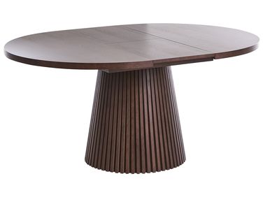 Eettafel uitschuifbaar MOORE Donker essenhout 120/160 cm 120 cm