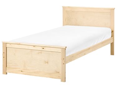 Bed Dennenhout DAUPHIN 90 x 200 cm Lichtbruin