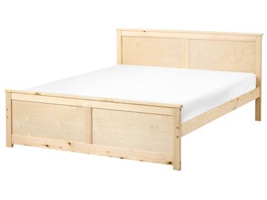 Bed Dennenhout DAUPHIN 140 x 200 cm Lichtbruin