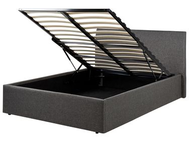 Bed met opbergruimte Stof ORBEY 120 x 200 cm Grijs