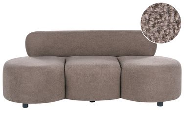Bank 3-zits BLAVAND Bouclé Taupe