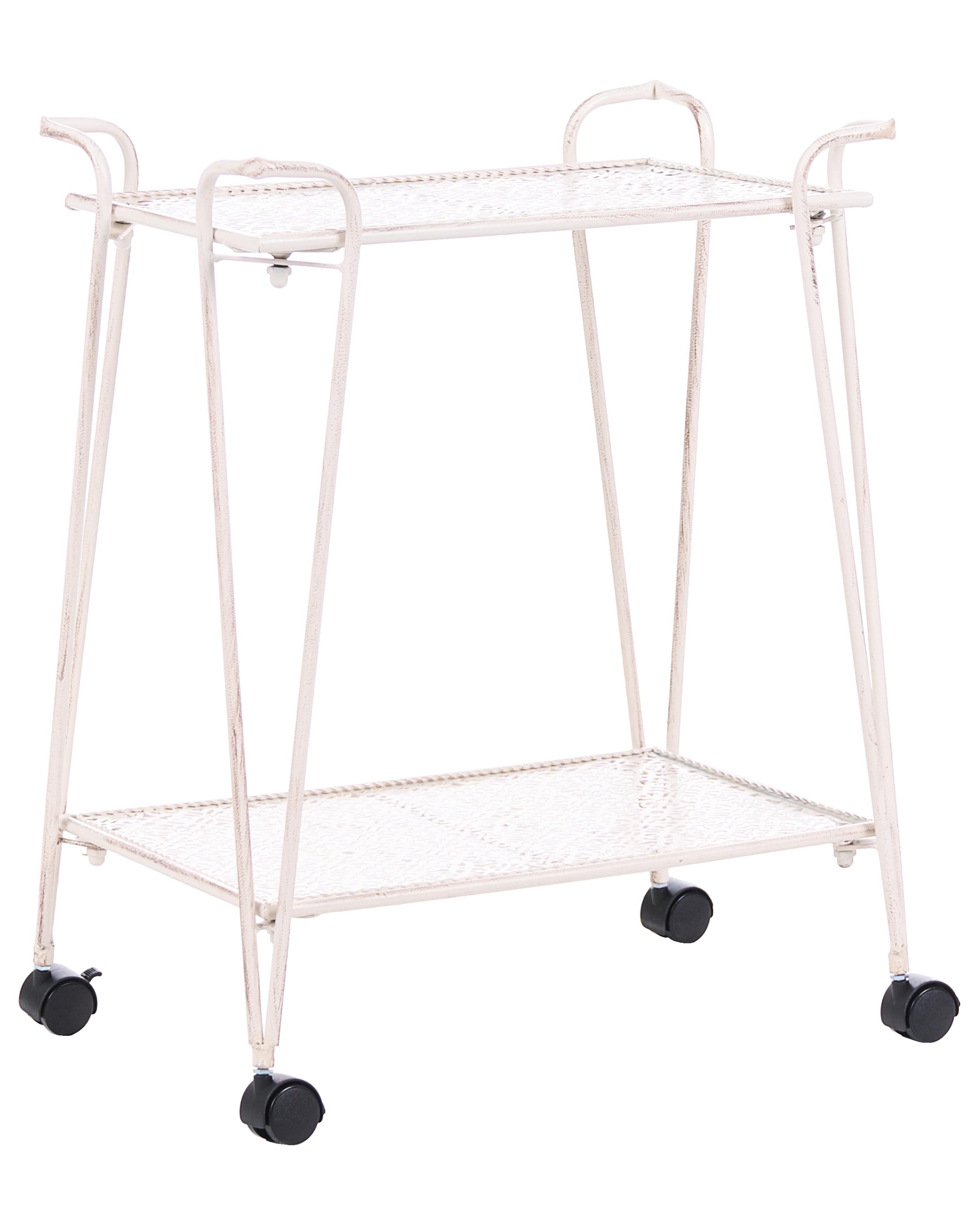 Chariot de rangement YUMBILLA Métal Blanc avec roues