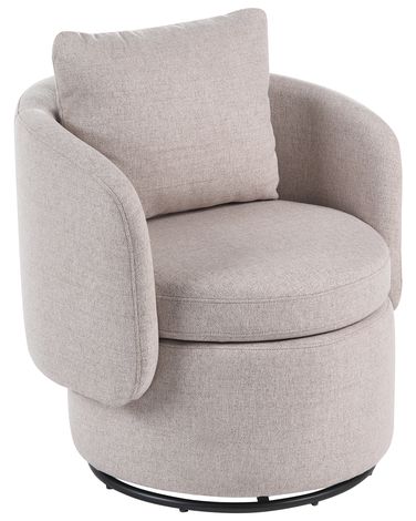 Draaifauteuil HORSENS met opbergruimte Stof Beige