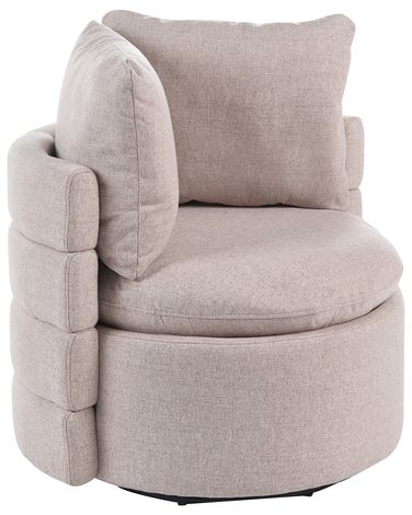 Draaifauteuil RANDERS met opbergruimte Stof Beige