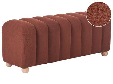 Banc rembourré IDYLLWILD Bouclé Marron doré