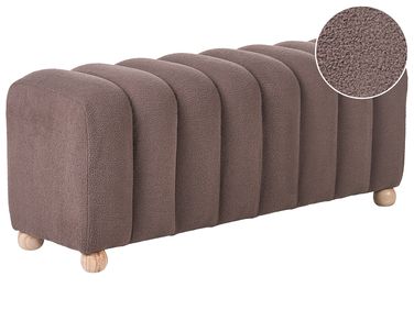 Upholstered Bench IDYLLWILD Boucle Brown