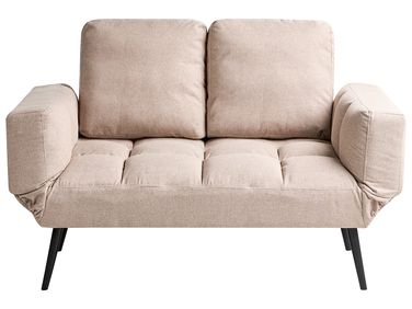 Canapé-lit 2 places BREKKE Tissu Beige