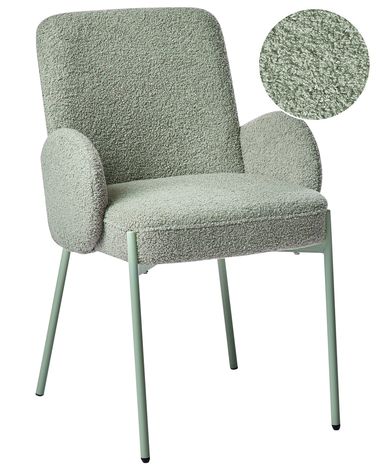 Dining Chair MAGEE Boucle Light Green