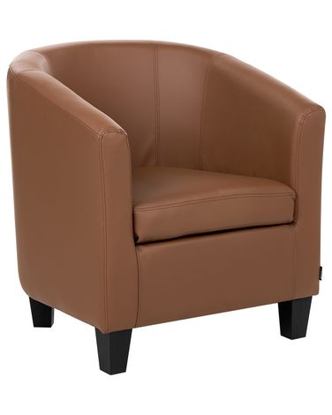 Fauteuil BORWICK Cuir PU Marron
