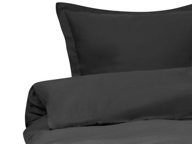 Duvet Cover Set PARKROSE Sateen Cotton 200 x 200 cm Black