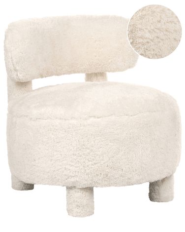 Armchair HAMINA Faux Fur Light Beige