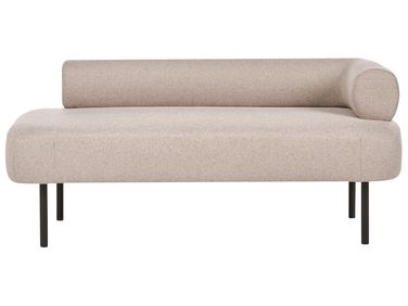 Chaise longue côté droit MIRMANDE Tissu Marron clair