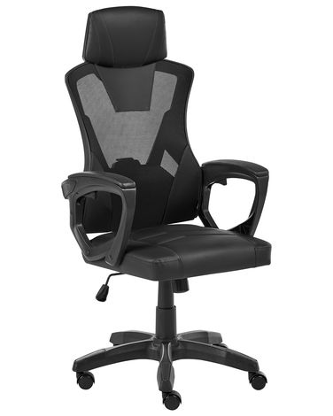 Chaise de bureau IGNIS Cuir PU Noir