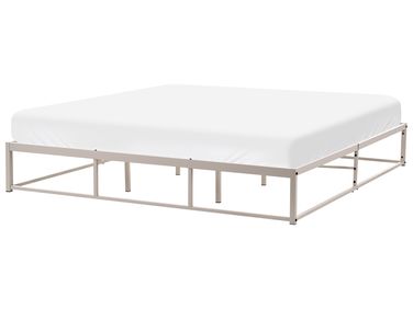 Bed without Headboard Metal VIRY 180 x 200 cm (EU Super King) Light Beige