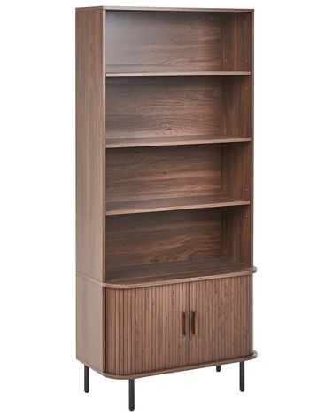 Bibliothèque 4 étagères BRADLEY 180 cm Marron foncé