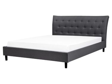 Bed Fabric SAVERNE 160 x 200 cm (EU King Size) Dark Grey