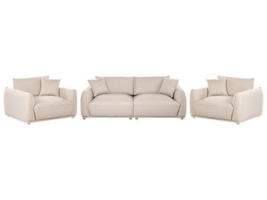Ensemble de salon 5 places JUBEK Tissu Beige