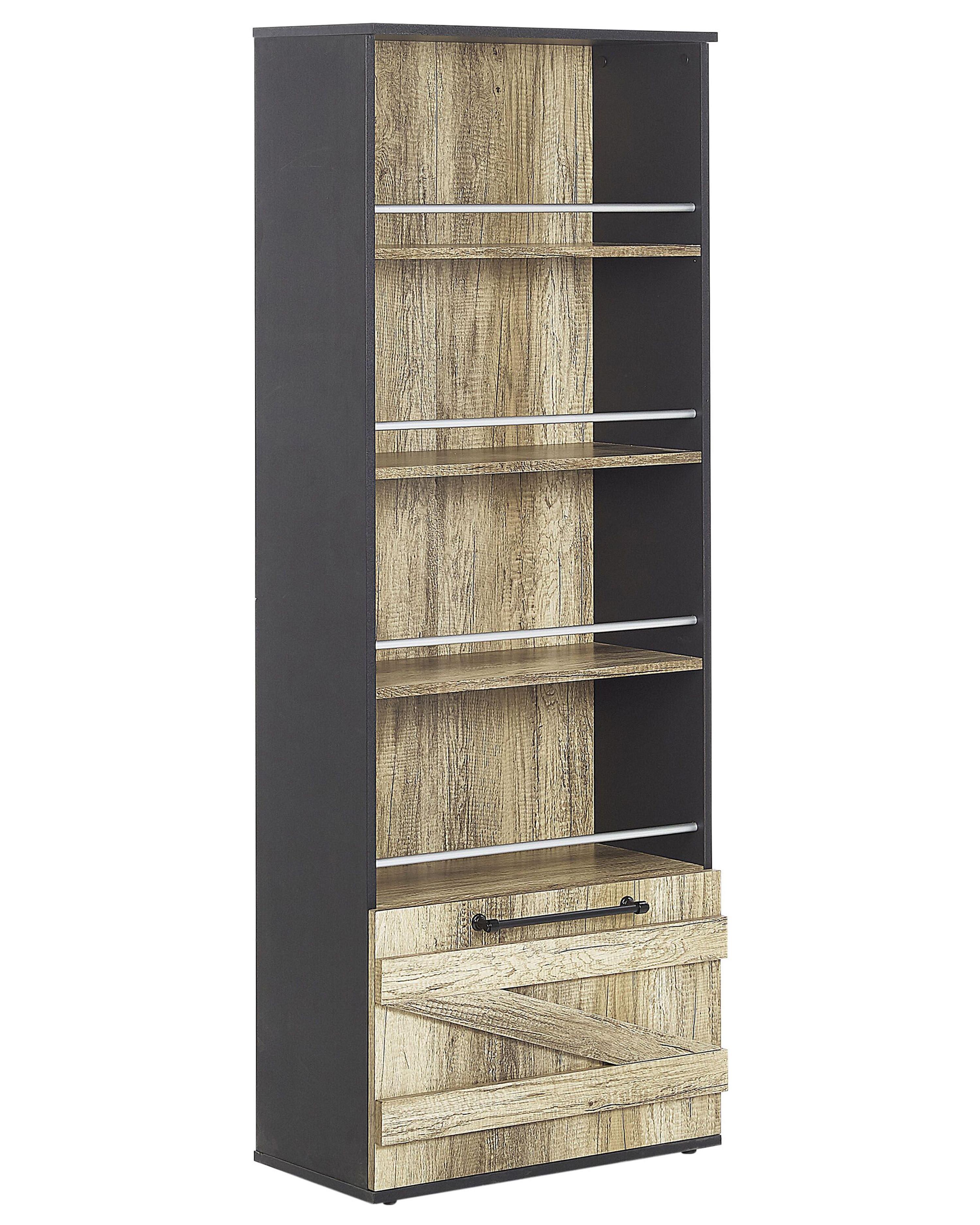 Boekenkast met 4 planken SALTER 163 cm Bruin/zwart