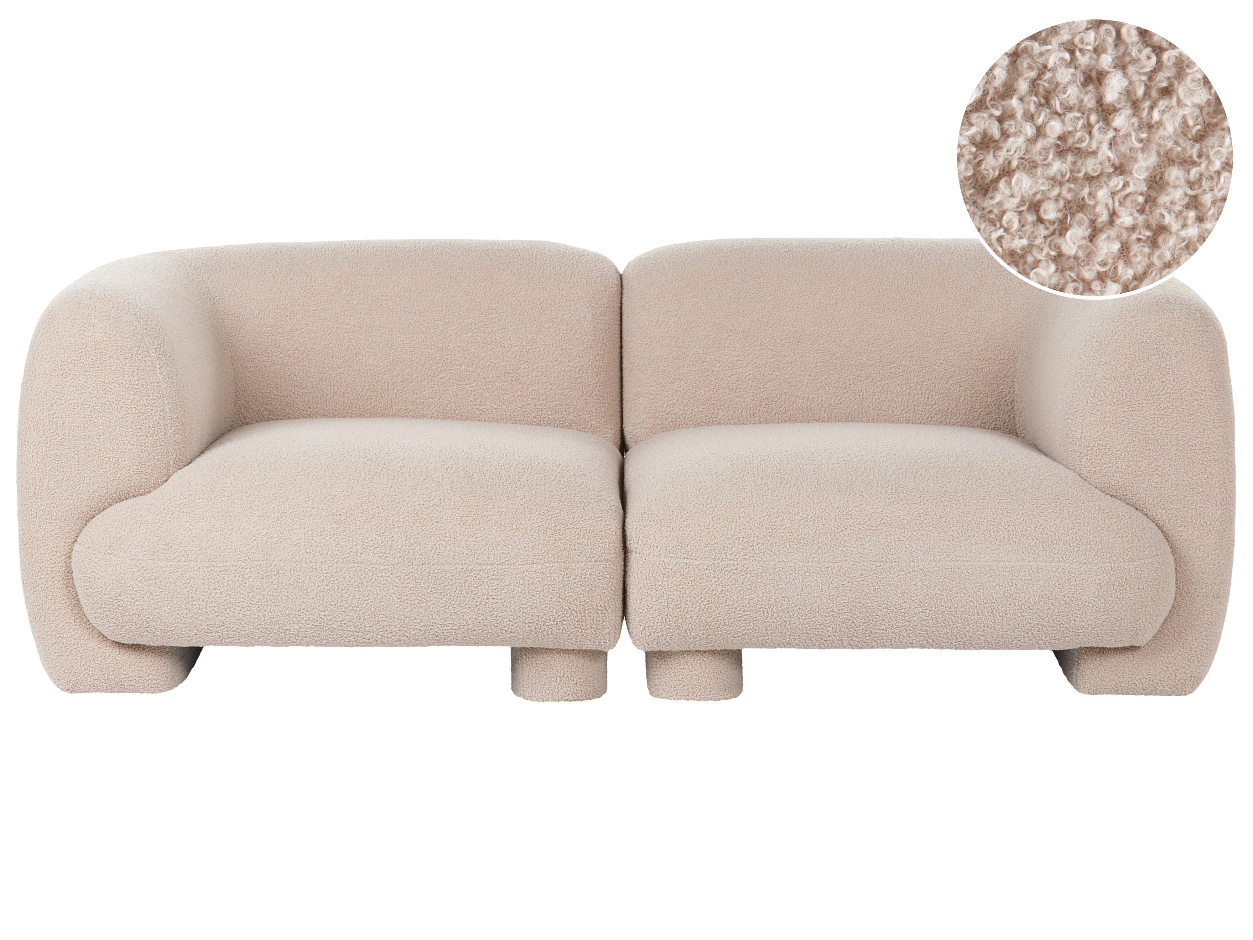 Canapé modulable 2 places MJALBI Bouclé Beige
