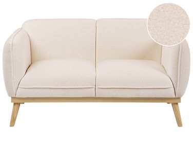 Bank 2-zits LJUNG Bouclé Lichtbeige