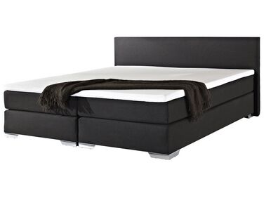 Divan Bed Fabric PRESIDENT 180 x 200 cm (EU Super King) Black