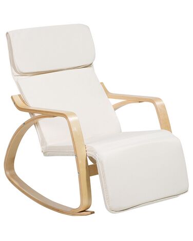 Fauteuil à bascule WESTON Tissu Beige clair