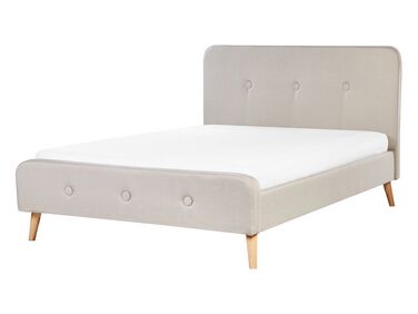 Bed Stof RENNES 140 x 200 cm Lichtbeige