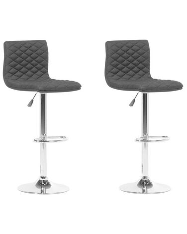 Set van 2 barstoelen ORLANDO draaibaar Zwart