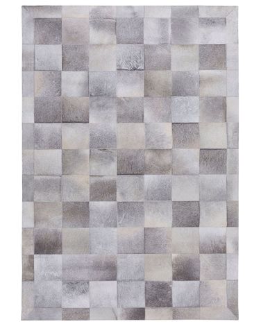 Rug ALACAM Grey 140 x 200 cm Leather