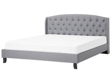 Bed Stof BORDEAUX 180 x 200 cm Lichtgrijs