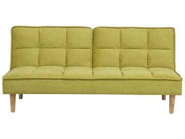 Canapé-lit 3 places SILJAN Tissu Vert olive
