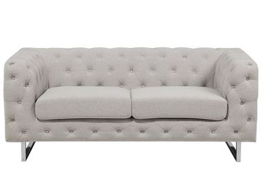 Canapé 2 places VISSLAND Tissu Beige clair